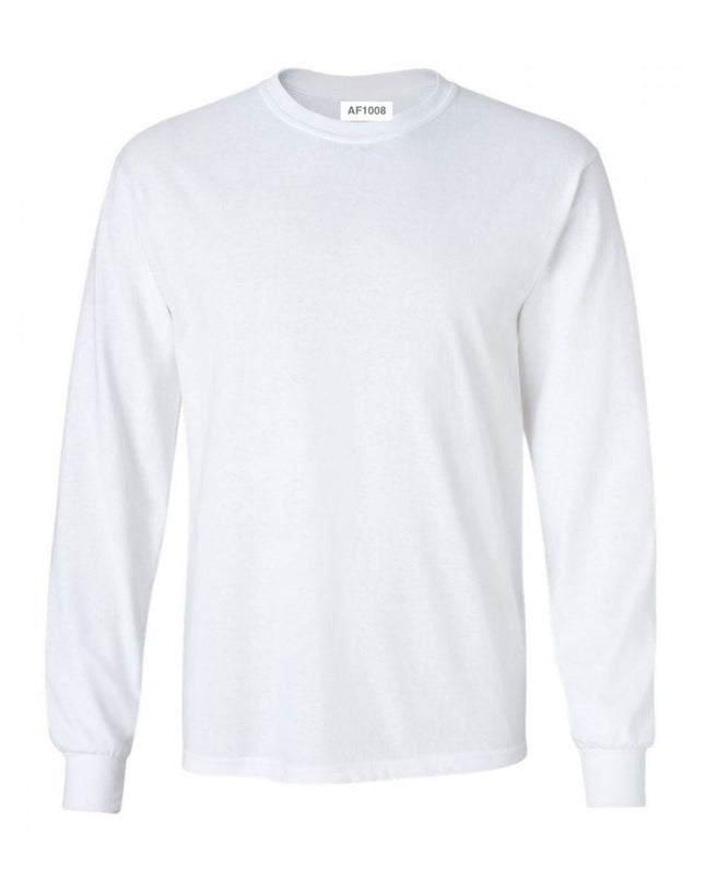 1004-Adults Long Sleeve Value Tee -White - AF APPARELS(USA)