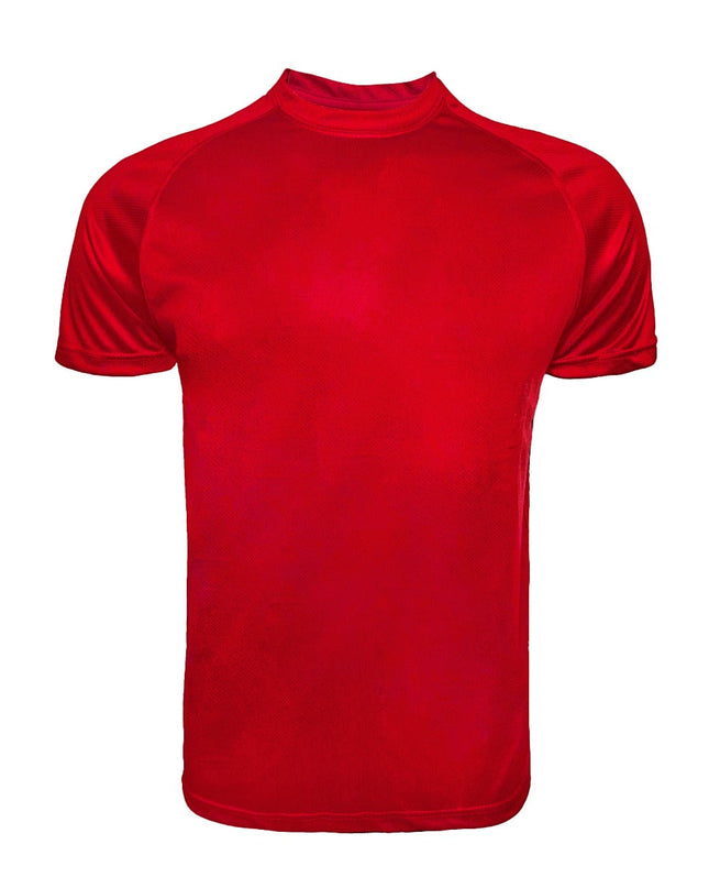 1102-Adult Polyester Tee - Red Color - AF APPARELS(USA)