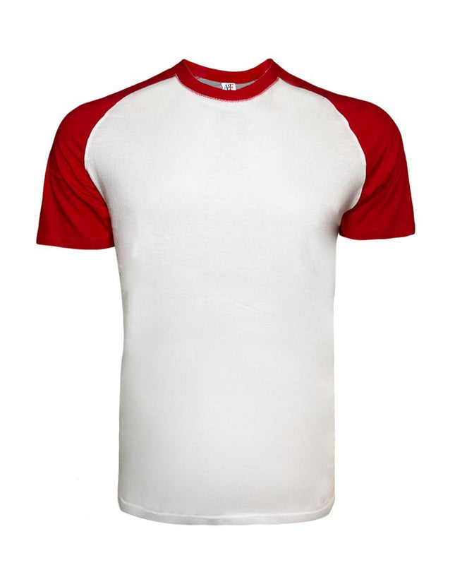 1100 - Adult Baseball Tee - Red/White Color - AF APPARELS(USA)