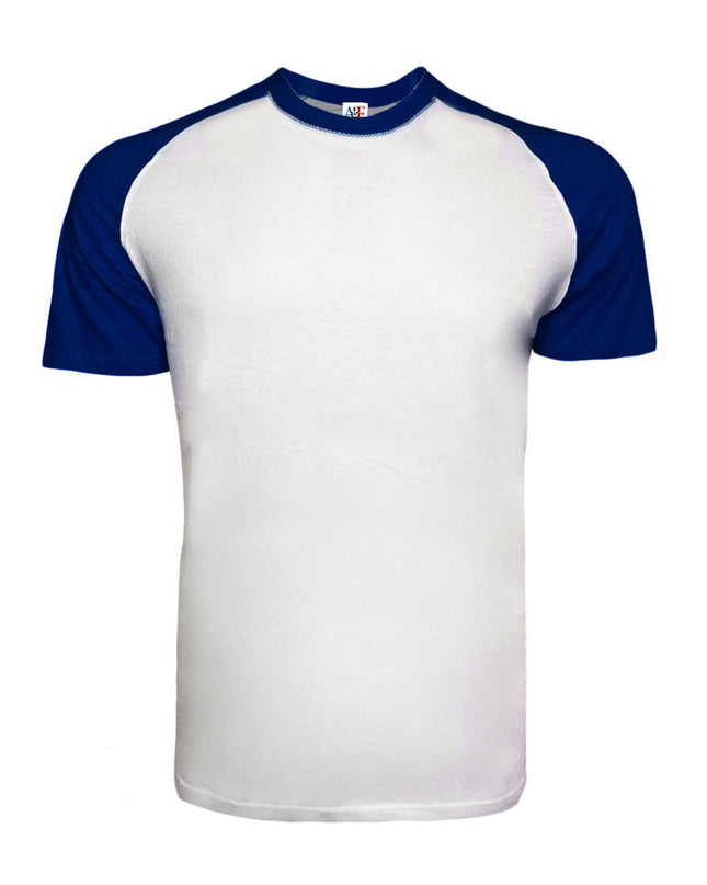 1100 -Adult Baseball Tee - Royal/White Color - AF APPARELS(USA)