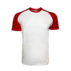 1100 - Adult Baseball Tee - Red/White Color