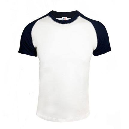 1100- Adult Baseball Tee - Navy/White Color - AF APPARELS(USA)