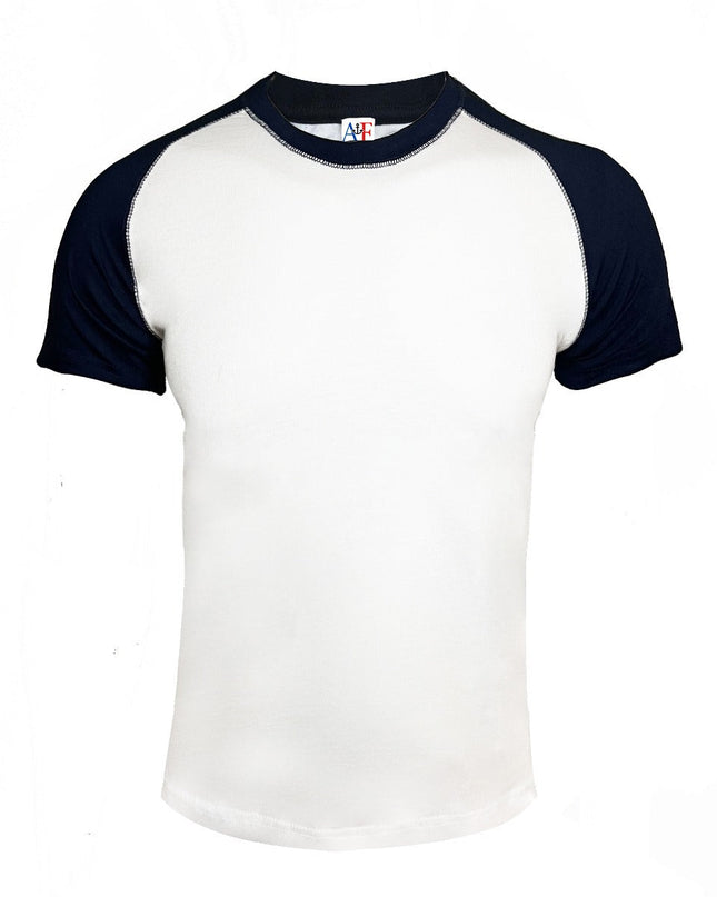 1100- Adult Baseball Tee - Navy/White Color - AF APPARELS(USA)