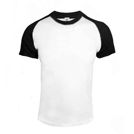 1100 -Adult Baseball Tee - Black/White Color - AF APPARELS(USA)